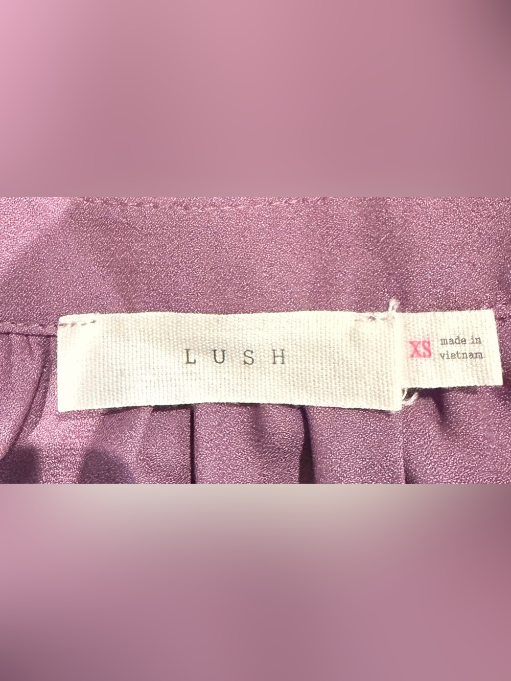 Lush Sleeveless Blouse - Solid Purple - Size XS - Picture 4 of 5